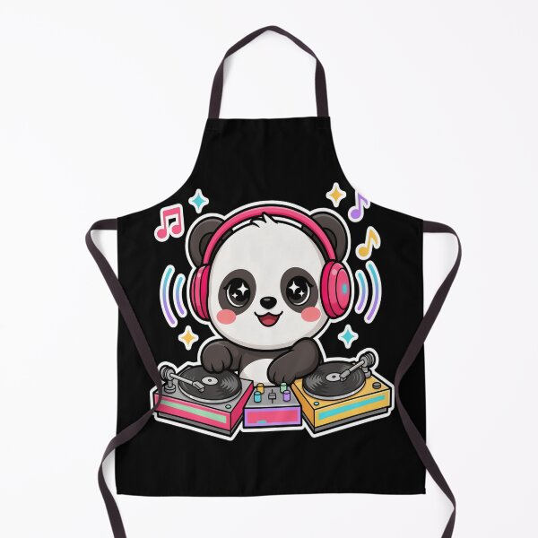 Item preview, Cute Panda DJ – Kawaii DJ Cat Headphones Design designed and sold by Midnight Veil Designs.