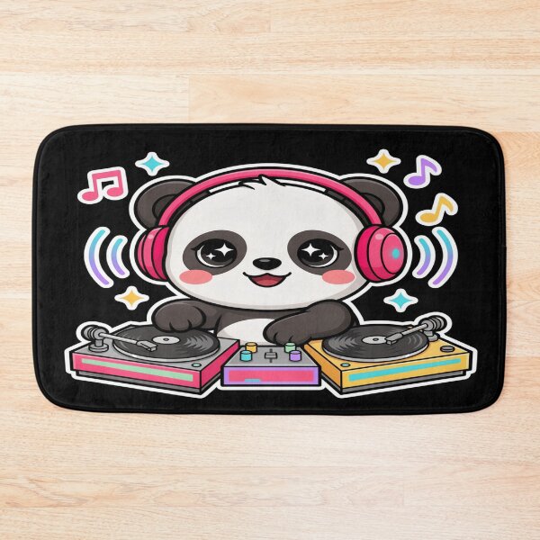 Item preview, Cute Panda DJ – Kawaii DJ Cat Headphones Design designed and sold by Midnight Veil Designs.