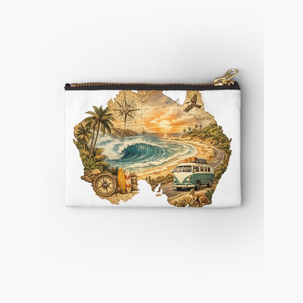 Item preview, Vintage Surf Map of Australia designed and sold by RiderSpoon.
