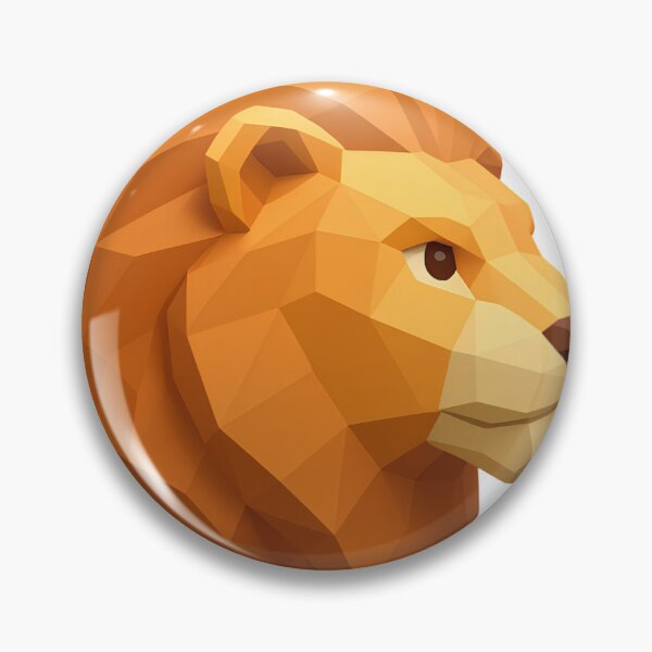 Item preview, Lion head in low poly geometric art designed and sold by AKRAMlogo.