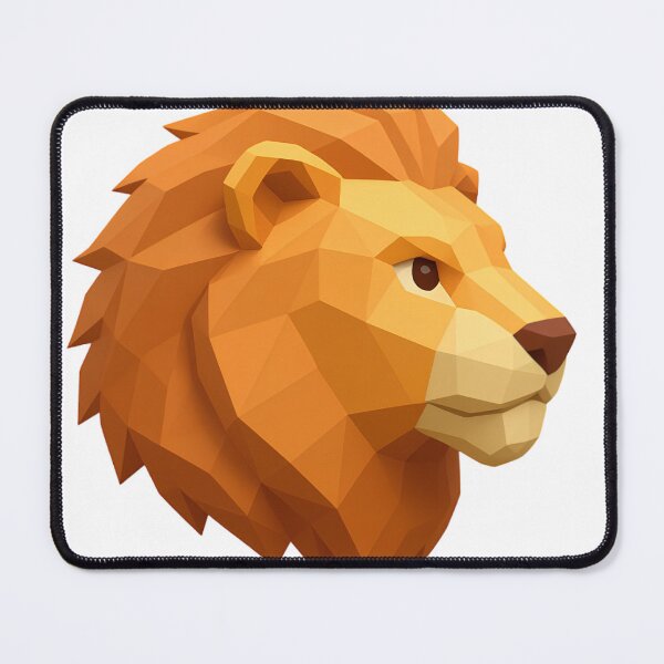 Item preview, Lion head in low poly geometric art designed and sold by AKRAMlogo.