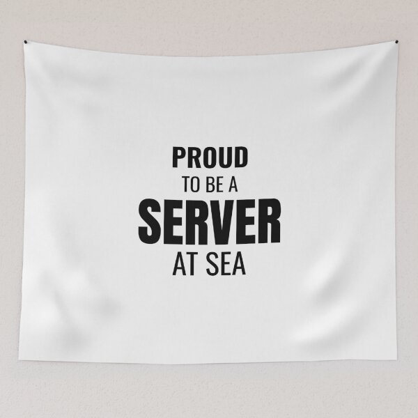 Item preview, Proud to be a Server at Sea (Black) designed and sold by ShipCrewNation.