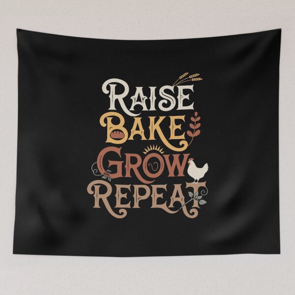 Item preview, Raise Bake Grow Repeat T-Shirt, Homestead Shirt, Backyard Garden Shirt, Farmhouse Lover Gift, Cottage Farm Tee designed and sold by Daily Mood Tees.