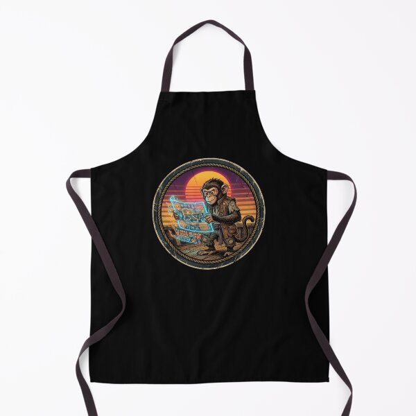 Item preview, Retro Cyber Pirate Monkey Vintage Badge designed and sold by DuckOddity.