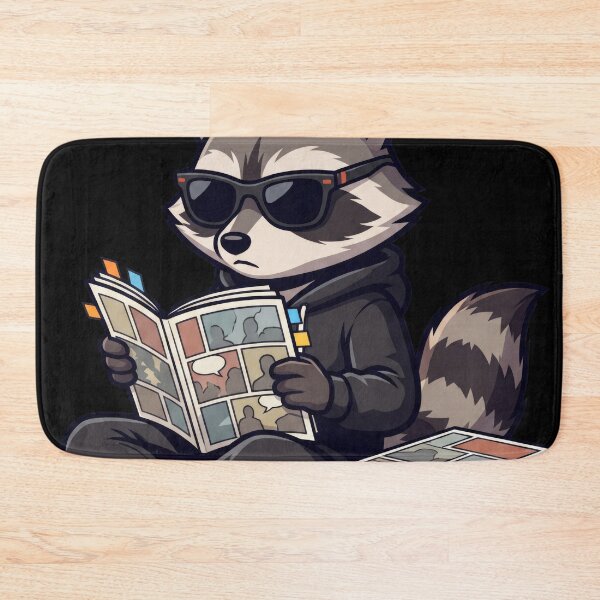 Item preview, Funny Book Lover Raccoon Reading Comics – Nerd Approach designed and sold by NerdApproach.