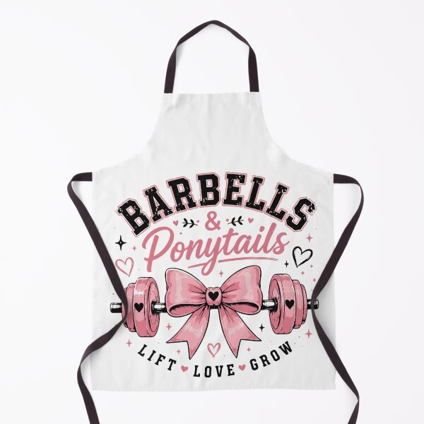 Item preview, Barbells and Ponytails T-Shirt | Pink Bow Barbell Gym Girl Fitness Design designed and sold by Sunday.Supply.