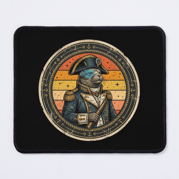 Item preview, Retro Space Admiral Seal Vintage Badgeseal designed and sold by DuckOddity.