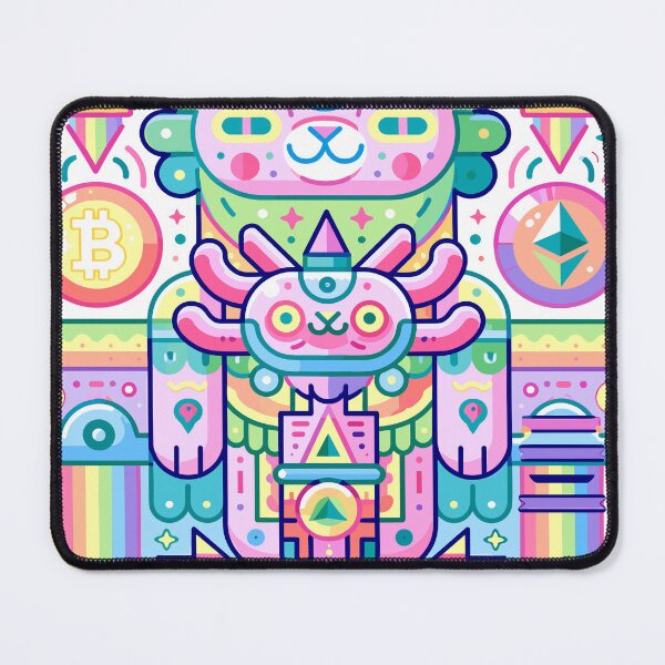 Item preview, Vibrant Crypto Totem Creature Art designed and sold by Romgora.