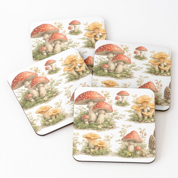 Item preview, Minimalist Botanical Mushroom Cottagecore Woodland designed and sold by Glitchart66.