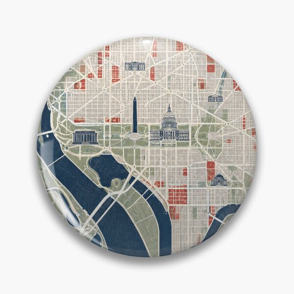 Item preview, Washington DC Minimalist City Map Print designed and sold by Furflix.