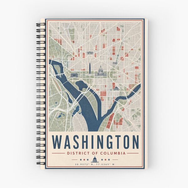 Item preview, Washington DC Minimalist City Map Print designed and sold by Furflix.