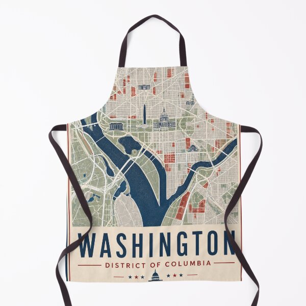 Item preview, Washington DC Minimalist City Map Print designed and sold by Furflix.
