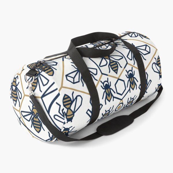 Item preview, Elegant Navy Gold Geometric Honey Bee Nature Pattern designed and sold by Pride Emblem Prints.