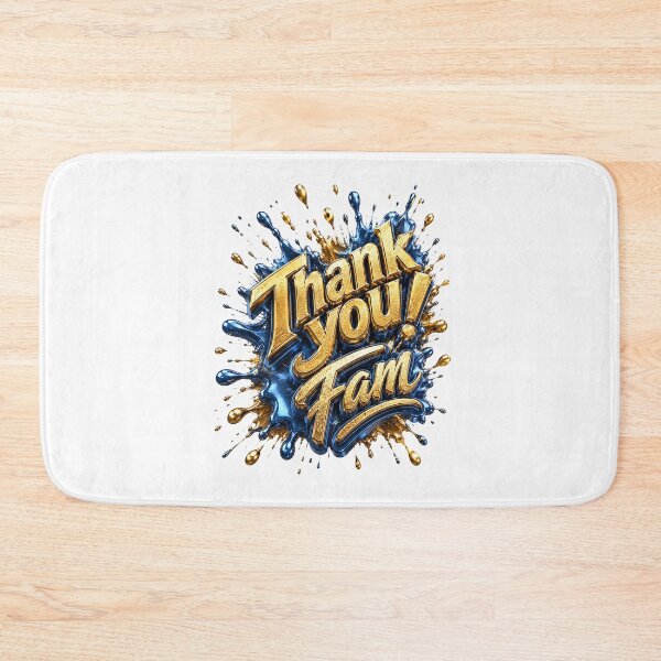 Item preview, Golden Gratitude Splash: Thank You, Fam! designed and sold by BlissBlvdShop.