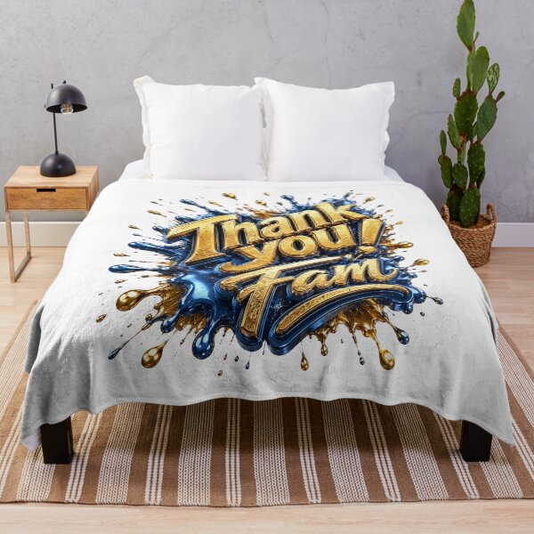 Item preview, Golden Gratitude Splash: Thank You, Fam! designed and sold by BlissBlvdShop.