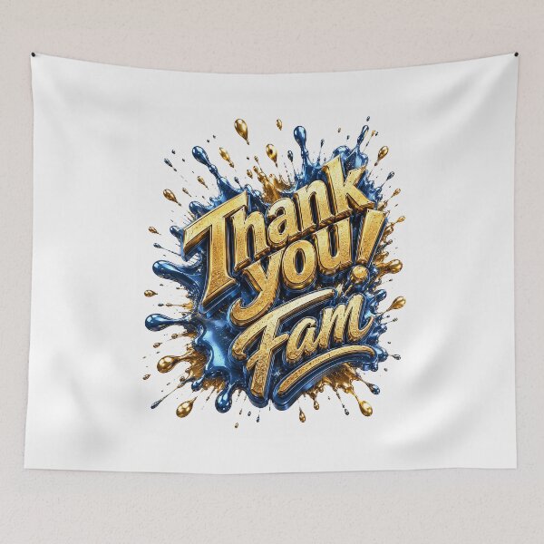 Item preview, Golden Gratitude Splash: Thank You, Fam! designed and sold by BlissBlvdShop.