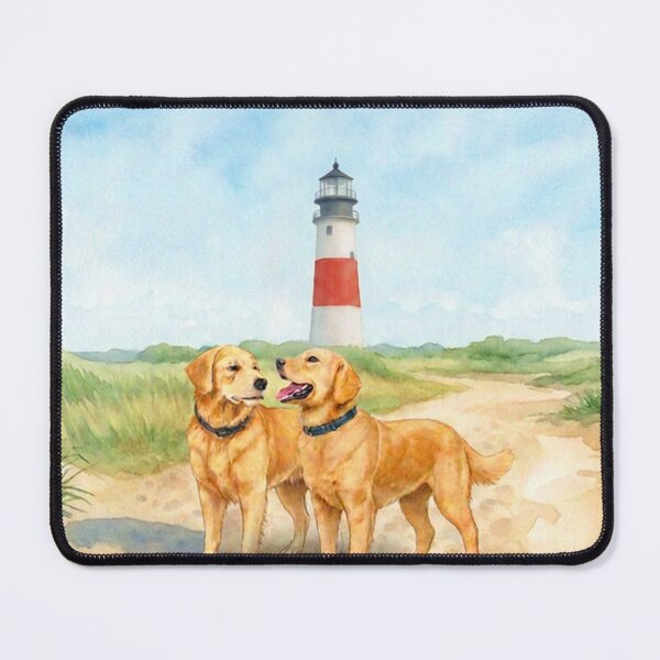 Item preview, Nantucket Coastal Dogs at Sankaty Head Lighthouse designed and sold by Coastal Joy.