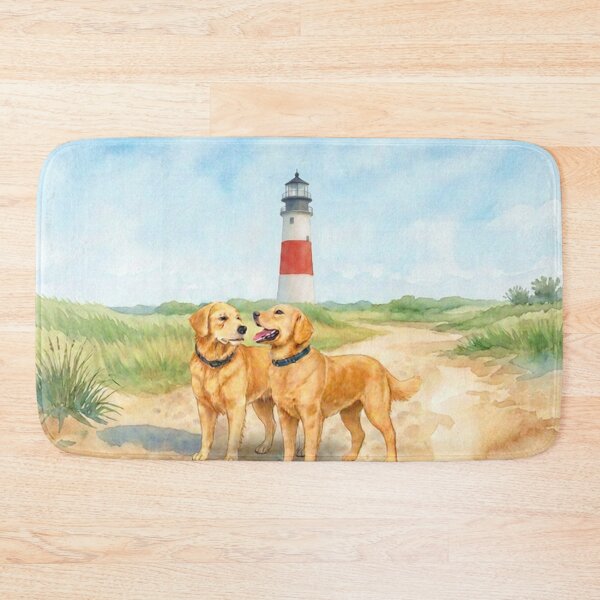 Item preview, Nantucket Coastal Dogs at Sankaty Head Lighthouse designed and sold by Coastal Joy.
