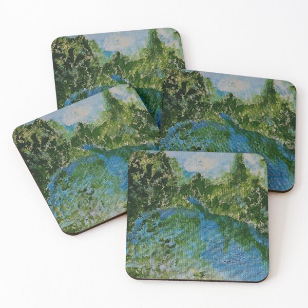 Item preview, Winding River with Green Trees designed and sold by Aquamarineelle.