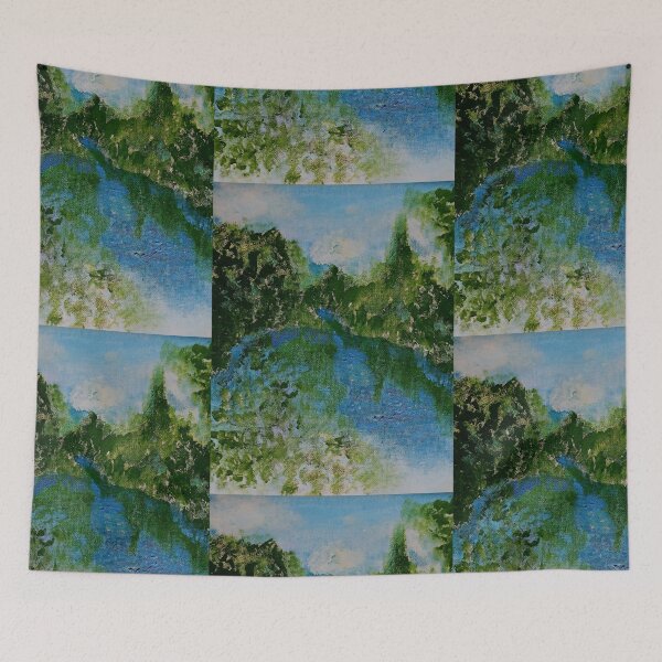 Item preview, Winding River with Green Trees designed and sold by Aquamarineelle.