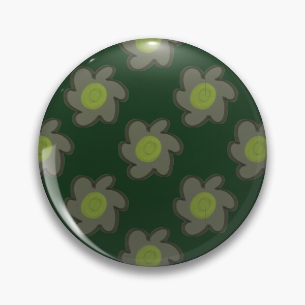 Item preview, Retro Dark Forest Green Floral Pattern - 70s Earthy Flower Power designed and sold by CaramelCo.