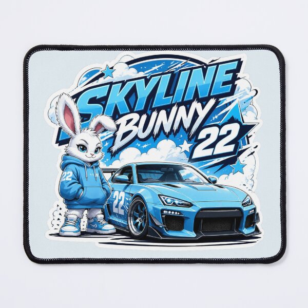 Item preview, Skyline Bunny Cute Racing Sticker PNG | Original Bunny Car Mascot | Kawaii Streetwear Graphic | Sports Car Vinyl Decal designed and sold by Stylestickers55.