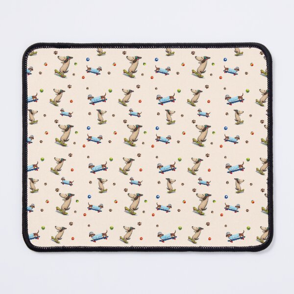Item preview, Rad Skater Dachshund Wiener Dog Skateboard Pattern designed and sold by iPrintPaws.