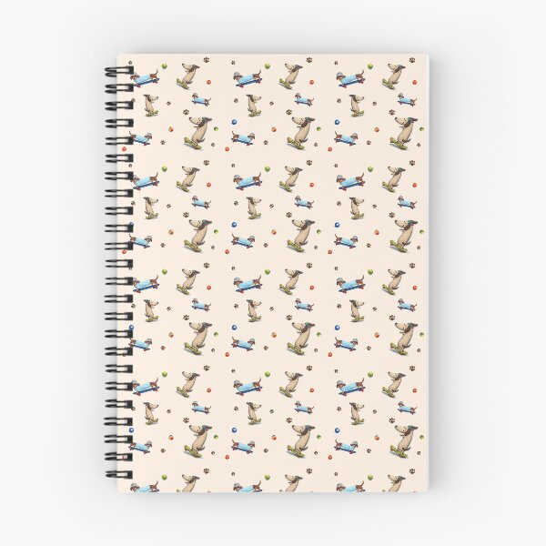 Item preview, Rad Skater Dachshund Wiener Dog Skateboard Pattern designed and sold by iPrintPaws.