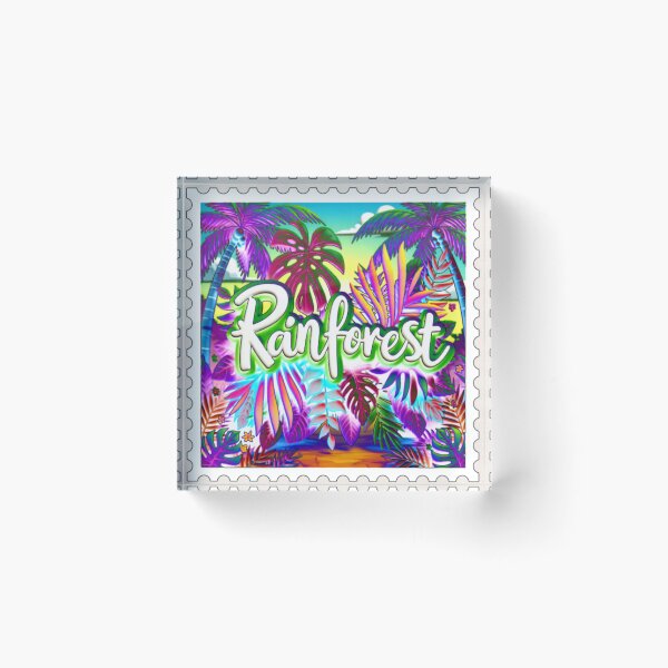 Item preview, rainforest tropical paradise C E1 colorful typographic botanical designed and sold by SmashingDeals.