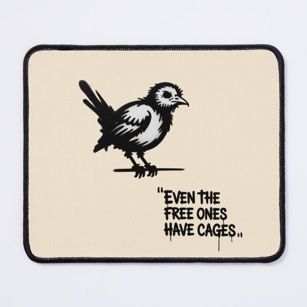 Item preview, BANKSY BIRD - EVEN THE FREE ONES HAVE CAGES designed and sold by 123ks.