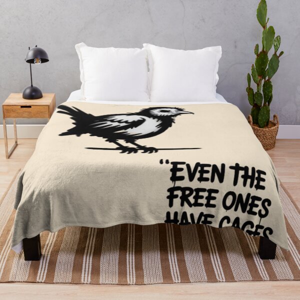 Item preview, BANKSY BIRD - EVEN THE FREE ONES HAVE CAGES designed and sold by 123ks.