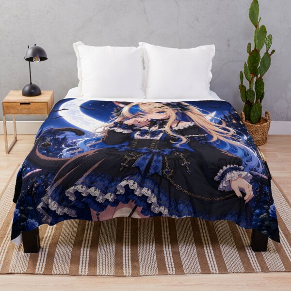 Item preview, Moonlit Neko – Blue Gothic Lolita designed and sold by Revyra Design .