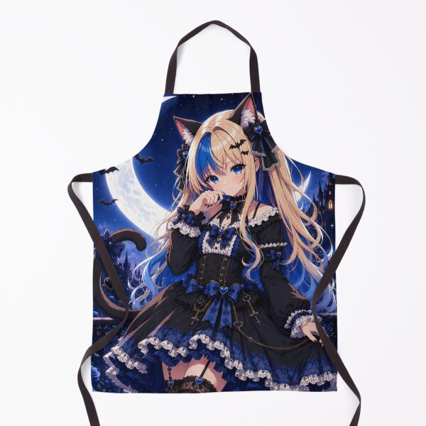 Item preview, Moonlit Neko – Blue Gothic Lolita designed and sold by Revyra Design .