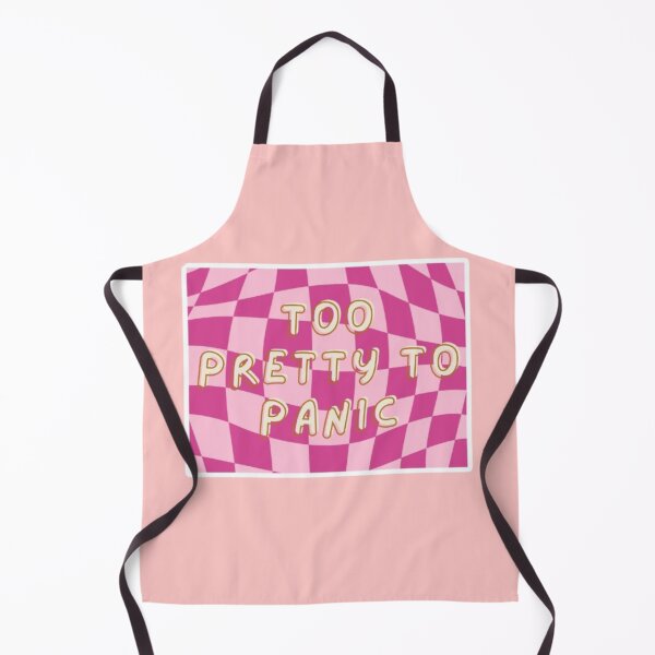 Item preview, Too Pretty to Panic Sticker | Cute Y2K Pink Aesthetic Quote designed and sold by velvetwings.