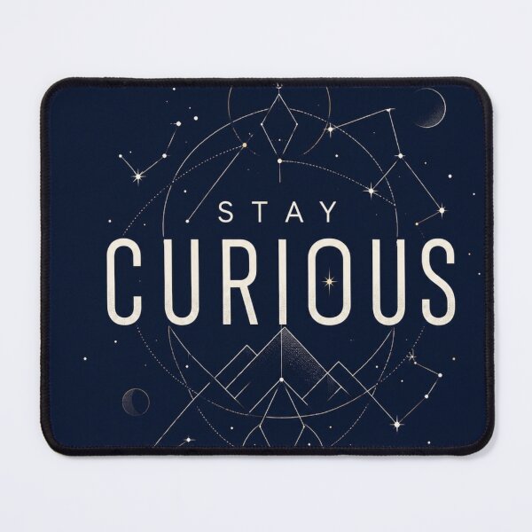 Item preview, Stay Curious Minimal Cosmic Design designed and sold by CodePaws Creations.