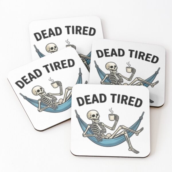 Item preview, Dead Tired Skeleton – Funny Coffee Design designed and sold by Tipsy24.