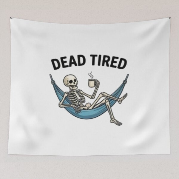 Item preview, Dead Tired Skeleton – Funny Coffee Design designed and sold by Tipsy24.