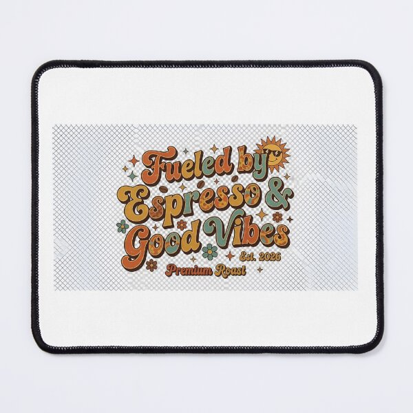 Item preview, Fueled by Espresso and Good Vibes Retro Groovy Coffee designed and sold by eihabo.