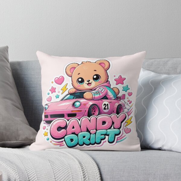 Item preview, Candy Drift Kawaii Racing Bear Sticker | Cute Sports Car PNG | Original Mascot Vinyl Decal | Colorful Streetwear Graphic designed and sold by Stylestickers55.