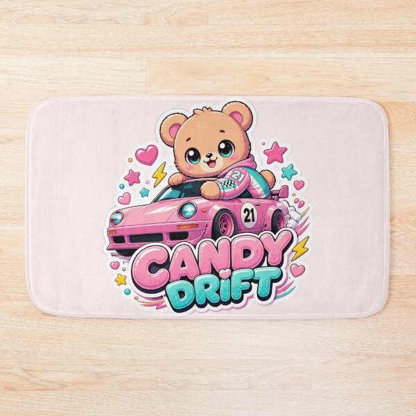 Item preview, Candy Drift Kawaii Racing Bear Sticker | Cute Sports Car PNG | Original Mascot Vinyl Decal | Colorful Streetwear Graphic designed and sold by Stylestickers55.