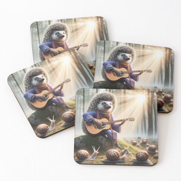 Item preview, Cozy Hedgehog Guitar Serenade Sticker designed and sold by HenryHog.
