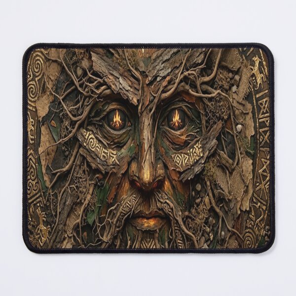 Item preview, Ancient Forest Spirit - Mixed Media Relief & Gold Leaf designed and sold by Nakrisa.