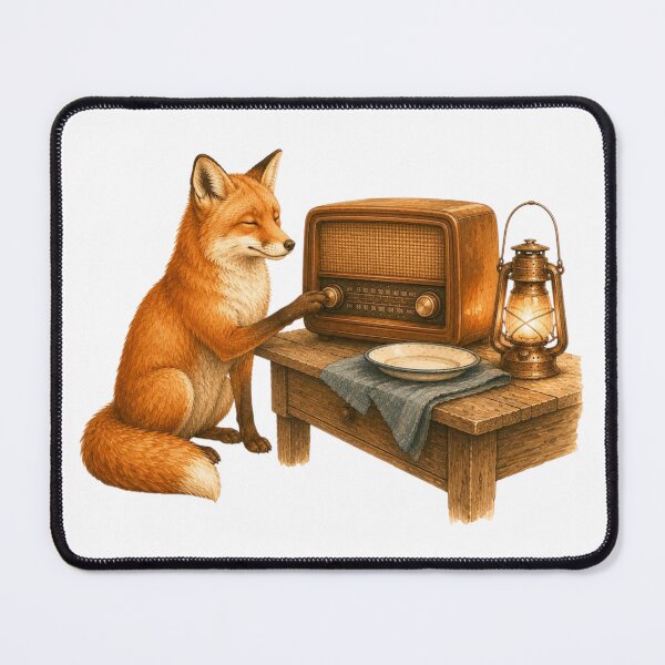 Item preview, Cozy Fox Vintage Radio Warm Retro Music Aesthetic designed and sold by AQUILAKREO.