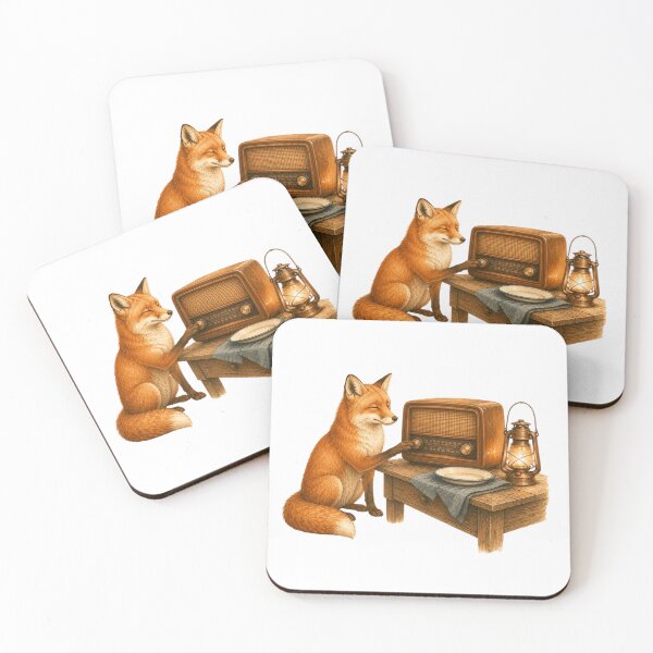 Item preview, Cozy Fox Vintage Radio Warm Retro Music Aesthetic designed and sold by AQUILAKREO.