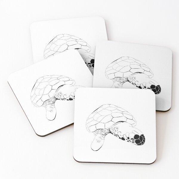 Item preview, Turtle Linear Illustration Black designed and sold by Lenka Draws.