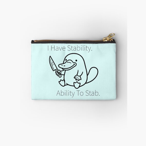 Item preview, Humorous Platypus with a Knife - Stability-Ability To Stab designed and sold by ThreadRiotTees.