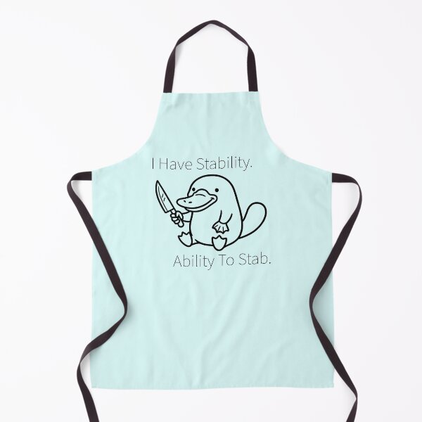 Item preview, Humorous Platypus with a Knife - Stability-Ability To Stab designed and sold by ThreadRiotTees.