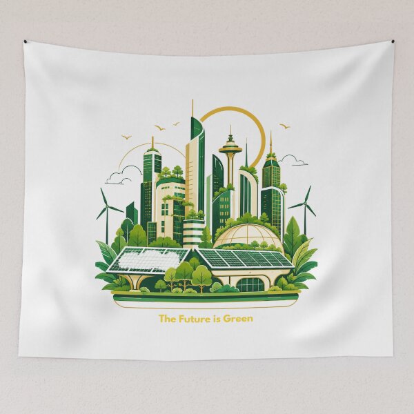Item preview, The Future is Green Renewable Energy Eco City designed and sold by RajStore41.