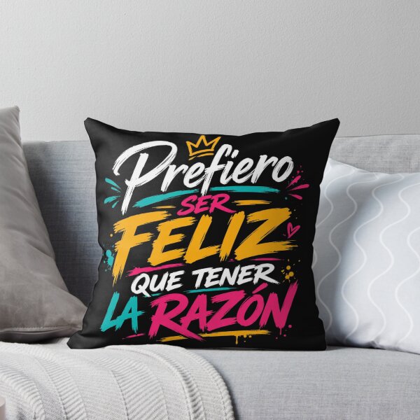 Item preview, Prefiero Ser Feliz Que Tener La Razón  (Spanish for “I’d Rather Be Happy Than Be Right.”) designed and sold by RadManDesigns.