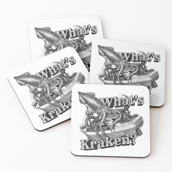 Item preview, What's Kraken? Monochrome Colossal Squid Design  designed and sold by Kelsey Worth.